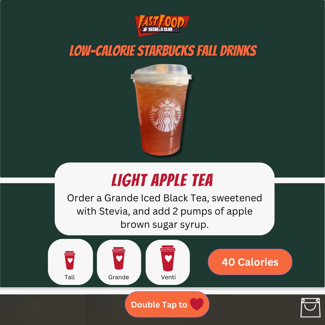 thefastfoodclub's tweet photo. 1/2 Enjoy the fall flavors without any guilt with these secret recipes for low-calorie @Starbucks fall drinks! ๐โ
#fastfoodsecretsclub #fastfoodsecrets #Starbuckssecretrecipe #StarbucksFallDrinks #lowcalorie https://t.co/uQIIELoOQn