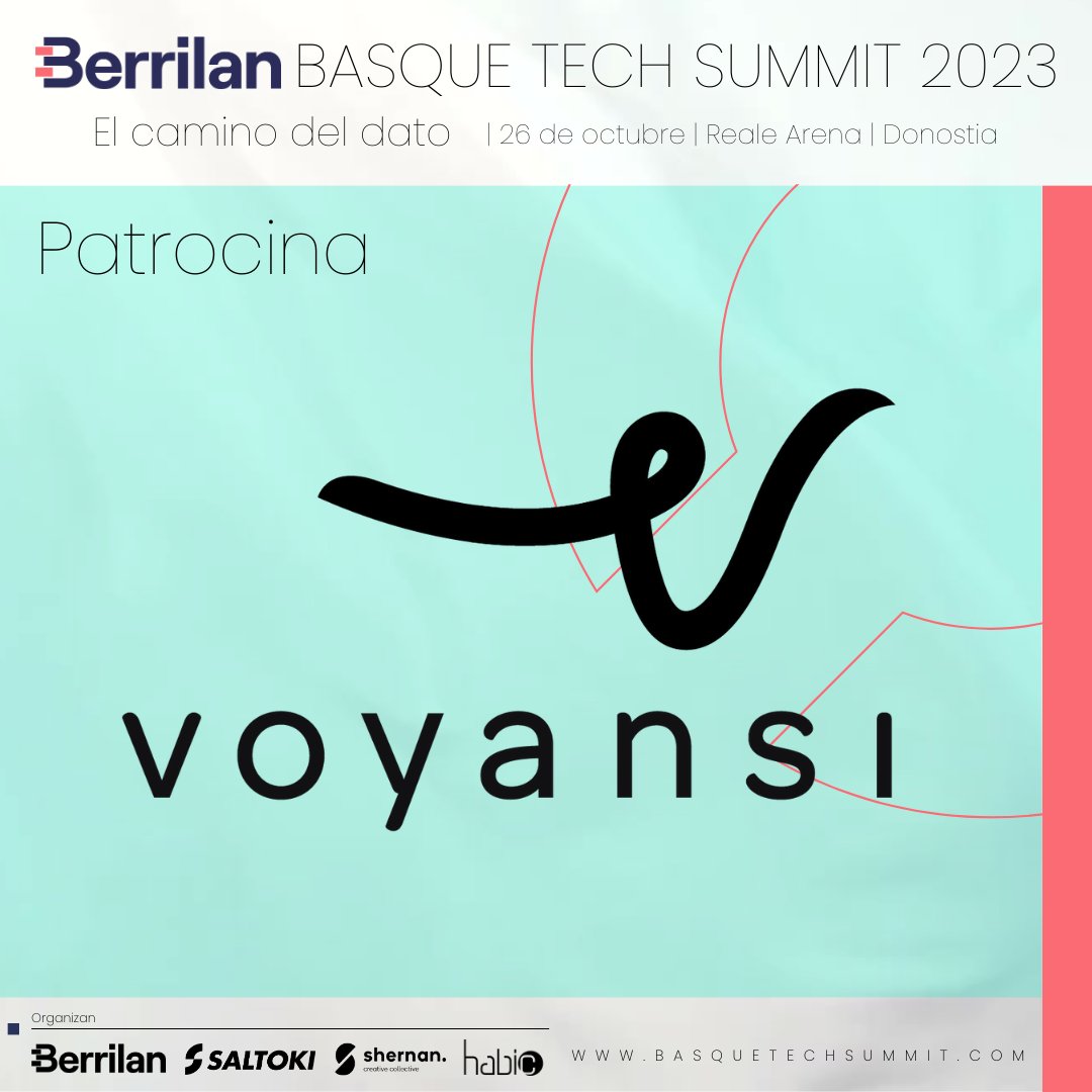 qbimgest's tweet image. &quot;¡Gracias a @voyansi por ser parte esencial de #BerrilanBasqueTechSummit2023! El 26 de octubre en el Reale Arena de Donostia, un evento para la innovación y la tecnología. 🎟️ #ElCaminodelDato

🎟 Registro aquí: https: eventbrite.es/e/entradas-ber…