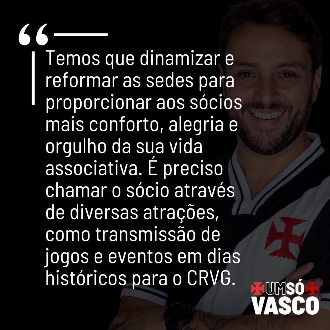 umsovasco's tweet photo. UM VASCO MAIS RENTÁVEL!

Precisamos entender como funciona, hoje, o CR Vasco da Gama e projetar a sua existência como um Clube Associativo e acionista de uma SAF.

Vivemos um momento crucial. É essencial organizar as finanças do Clube Associativo e buscar novas fontes de receita. https://t.co/WkgRsZLVYt