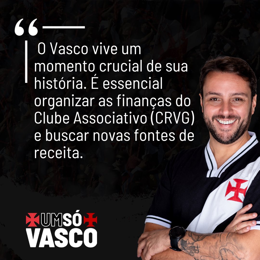 umsovasco's tweet photo. UM VASCO MAIS RENTÁVEL!

Precisamos entender como funciona, hoje, o CR Vasco da Gama e projetar a sua existência como um Clube Associativo e acionista de uma SAF.

Vivemos um momento crucial. É essencial organizar as finanças do Clube Associativo e buscar novas fontes de receita. https://t.co/WkgRsZLVYt