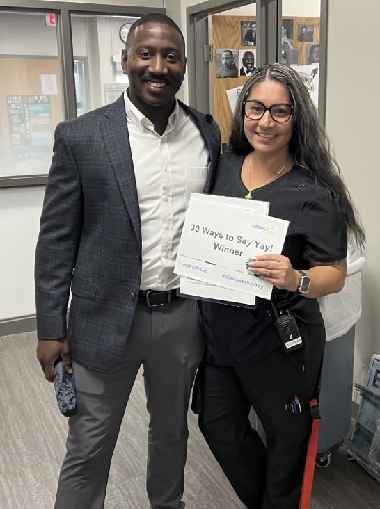 OPS_Norris's tweet photo. So many reasons to say YAY in one post!! We not only congratulate but also thank Mr. Pignatore &amp; Ms. Conner (September) as well as Mrs. Coniglio &amp; Mrs. Peralta Can (October) for being our #30WaystoSayYay recipients! #REALJoy #ItsARedbirdThing #GoRedbirds #OPSProud https://t.co/P5tOHTypXL