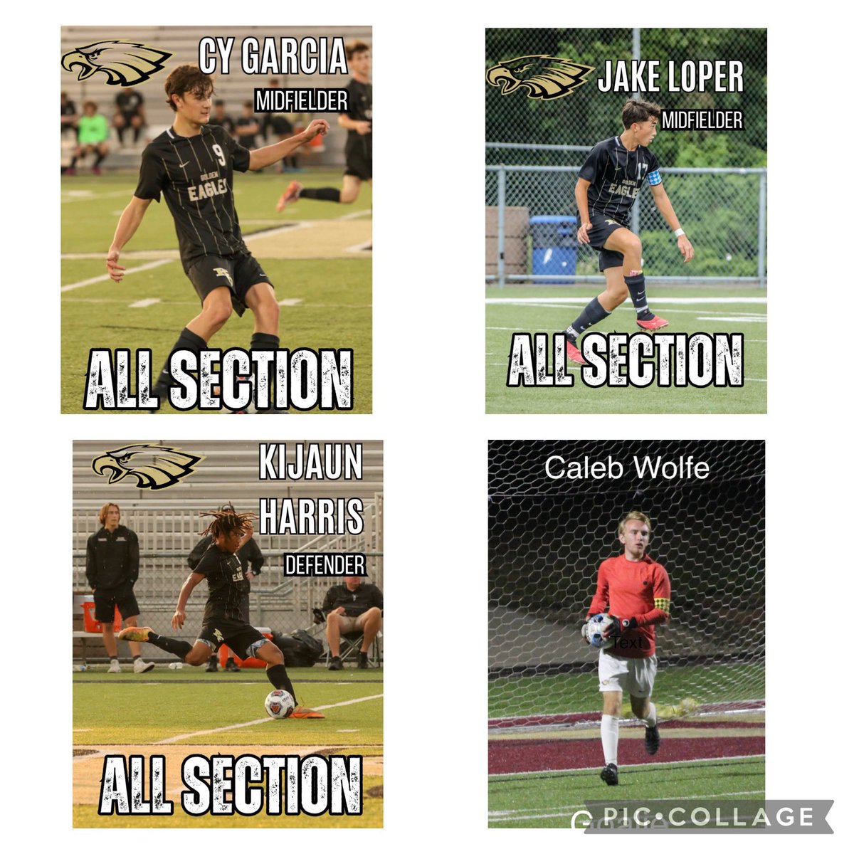 Congrats to our KO Golden Eagle players that were named to the WPIAL 2023 2A All Section Team
Cy Garcia, Jake Loper, Kijuan Harris and honorable mention Caleb Wolfe
@TribLiveHSSN @PGSportsNow @pghsoccernow #KOproud