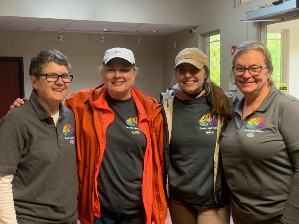 HFParks's tweet photo. Today is Spirit Day and H-F Park District staff is wearing Diversity, Equity and Inclusion shirts to stand against bullying of LGBTQ+ youth. We are proud to serve the welcoming and inclusive H-F community. #SpiritDay #hfparks https://t.co/hMvabrmgXl
