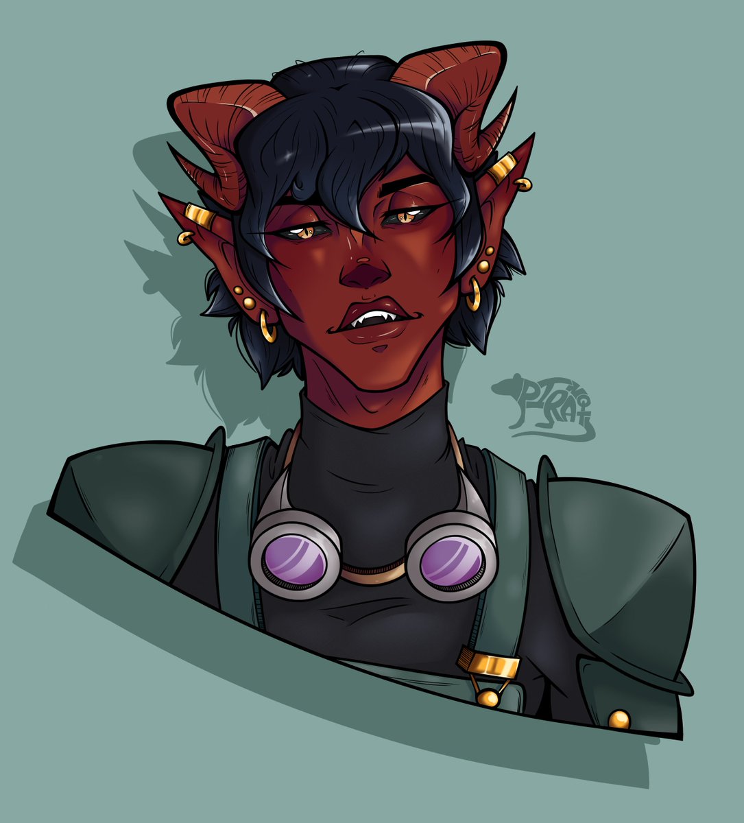 Raffle reward for <a href="/CainRussellArt/">Cain Russell ✨Commissions Open✨</a> And their #teifling #dnd #digitalart