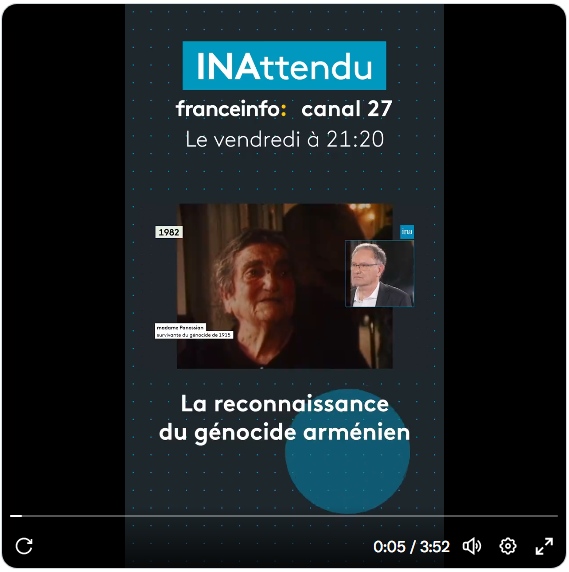 armenews_NAM's tweet photo. La reconnaissance du génocide arménien, vendredi à 21:20. https://t.co/IMyrdEGl4S https://t.co/tCRT8oxVEq
