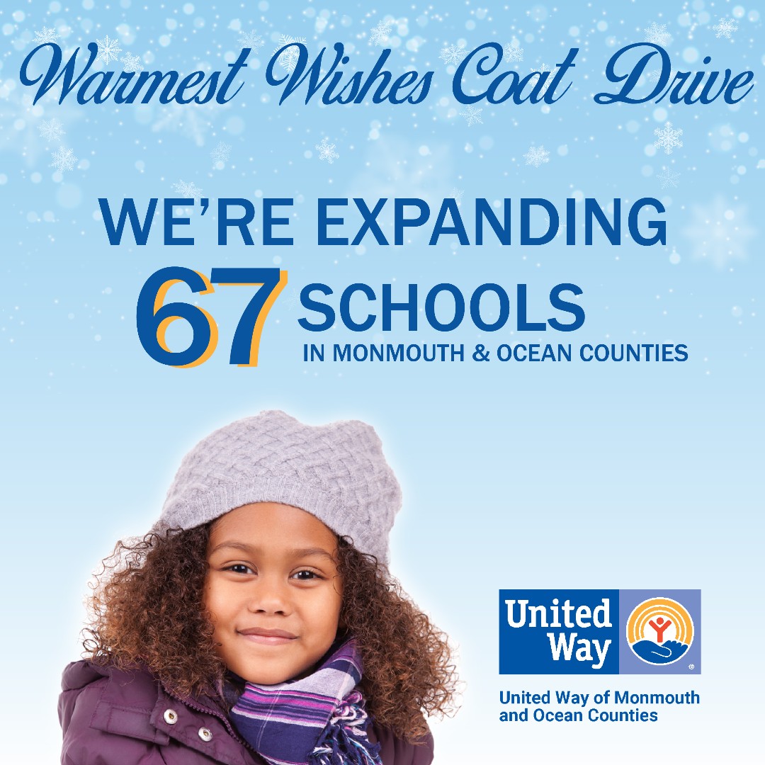 Join our Warmest Wishes Coat Drive, helping 67 local schools in Monmouth &amp; Ocean counties. Demand is high, a waiting list has formed. Your donations are vital! Make a difference. Learn how to donate: uwmoc.org/WarmestWishes ❤️🧥