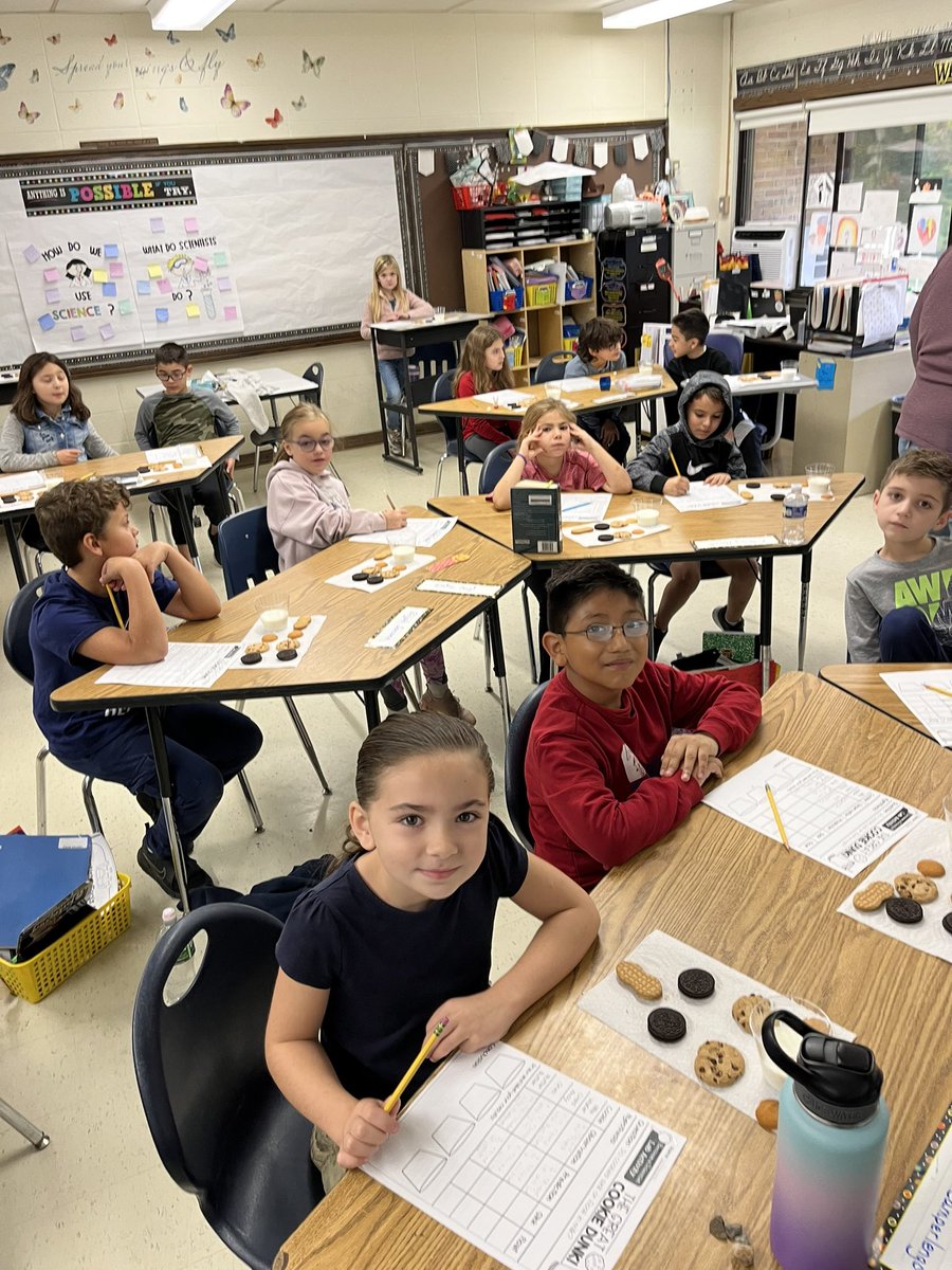 Our jr Scientists experimented with buoyancy today as they participated in "The Great Cookie Dunk".  No cookies were harmed, but plenty were dunked and eaten.