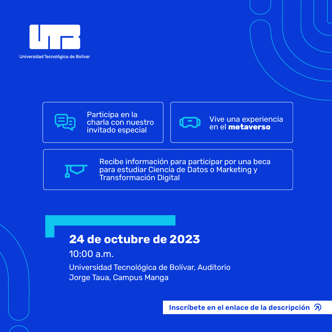 utboficial's tweet photo. ¡Prepárate para una revolución en el mundo del marketing y la ciencia de datos! 🚀

Este 24 de octubre únete a nosotros y participa en el lanzamiento de nuestros #NuevosProgramas en #CienciadeDatos y #MarketingyTransformaciónDigital. 💼💡

Inscríbete aquí: https://t.co/406QKrOT1n https://t.co/VR97Bq9Rql