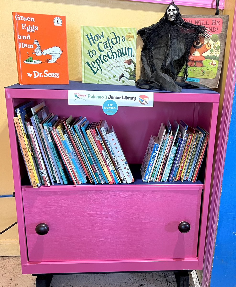 We’re in the middle of National Friends of Libraries Week so what better time to thank our own <a href="/friendsofduncan/">duncanlibraryfriends</a> Our kid’s bookshelf is fully loaded w books from their annual Fall Book Sale!