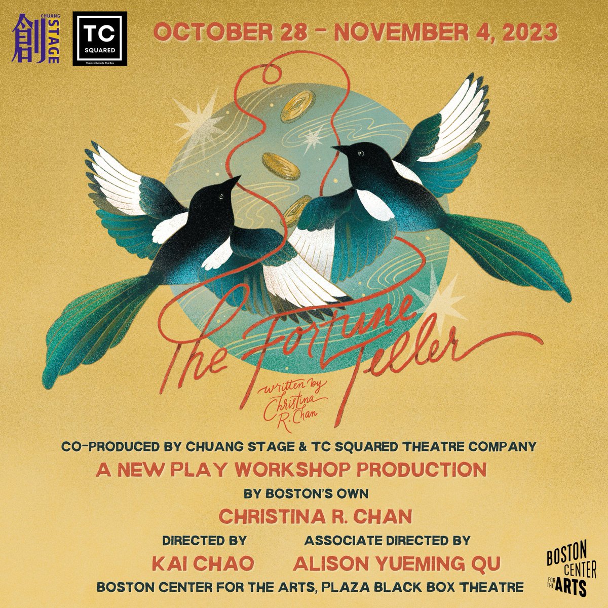 Don't miss CHUANG Stage &amp; TC Squared Theatre Company's production of The Fortune Teller, running October 28 - November 4! Between C1 PlayLab alum, artists and staff, and connectivity partners, there's a lot of C1 family members involved in this project

eventbrite.com/e/the-fortune-…