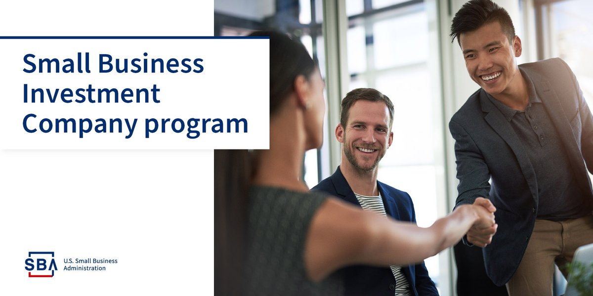 #DidYouKnow? There are more than 300 Small Business Investment Companies licensed by SBA that invest in small businesses through debt, equity, or a combination of both! 

Learn more and find an SBIC: sba.gov/investment-cap…