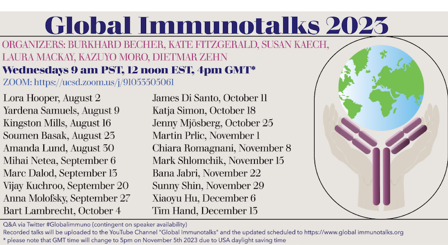 globalimmuno's tweet photo. Looking forward to our next #globalimmuno talk this Wednesday, October 25th at 9am PST, noon EST, 5pm GMT by Dr. Jenny Mjosberg.

Title: “Innate lymphoid cells in gut homeostasis and disease”
LINK: https://t.co/2Tdtm2yO3d https://t.co/Smkvt7kkvz