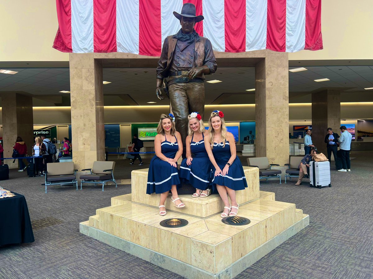Great day singing at the John Wayne Airport with Wartime Radio Revue singers!
