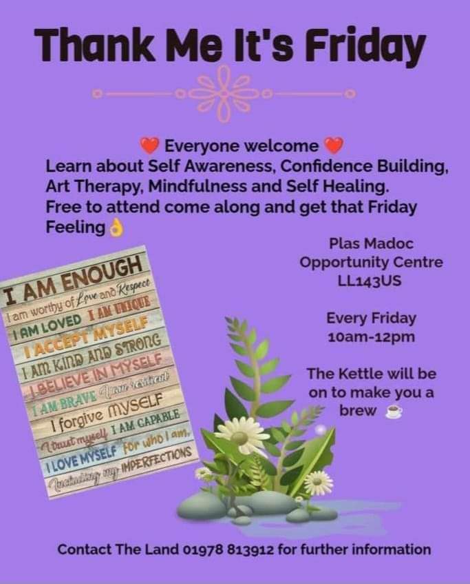 Tommorow group Alert 👀 Thank Me It's Friday ❣️
Lovely calm and relaxing friendly atmosphere 😊 Get that Friday feeling 😀 #FridayVibes #CommunityEngagement #feelgoodfriday <a href="/PlasMadocPlay/">The Land</a> 🫶