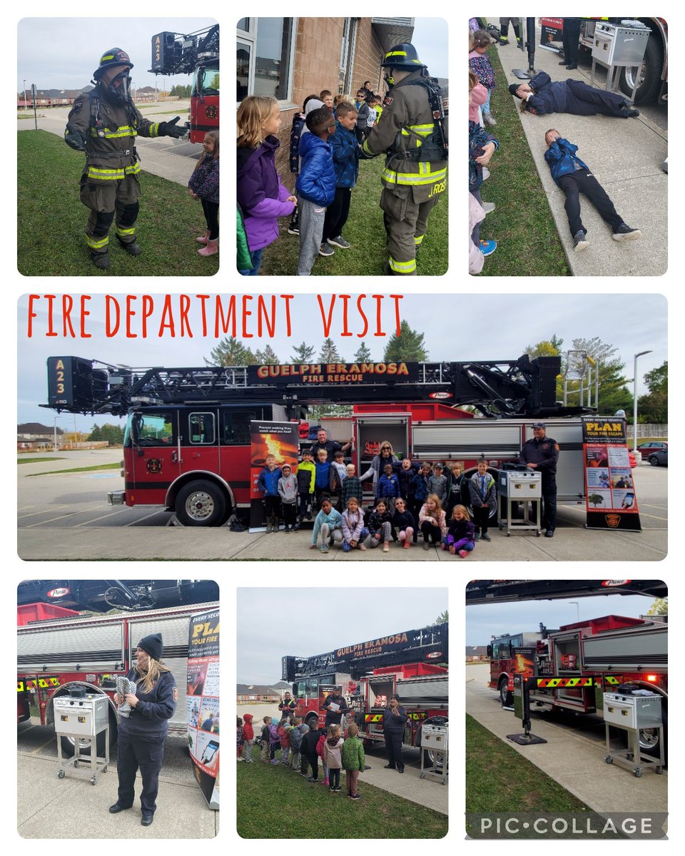 Had a great visit today from the Guelph Eramosa Fire Dept. 🔥