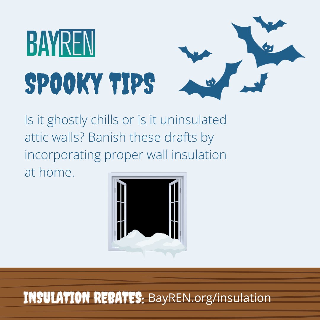 Stop the ghostly draft in your home with insulation! Learn more: BayREN.org/insulation