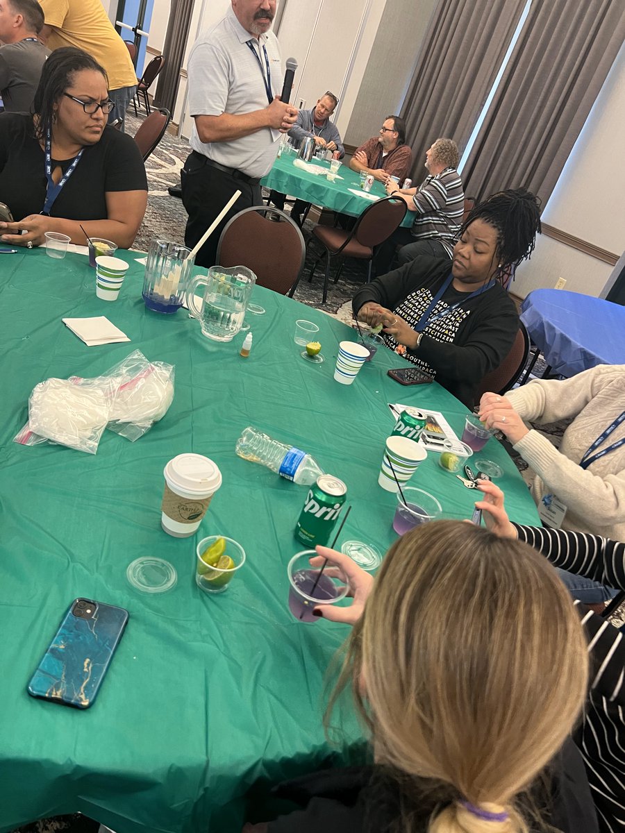 Don't play with your food. Unless it's for science! @UnivarSolutions brought the kitchen to the classroom in our final session of the day at the #TIEconference. #scienceteachers #STEMeducation