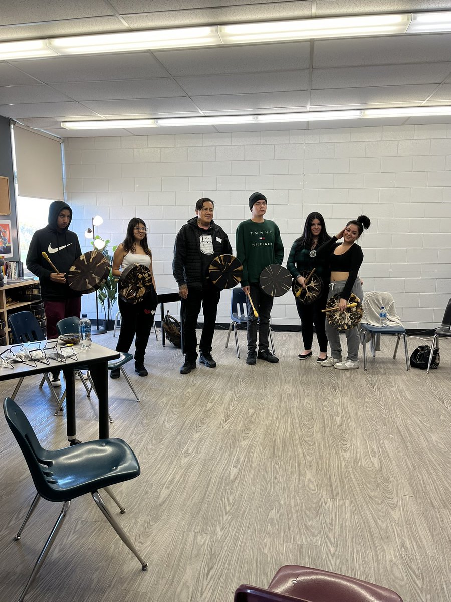 It’s been a wonderful past couple weeks opening The Meeting Place at FRC. We’ve had artwork, Elder visits, food from Feast, drumming with Tim Barron, and language learning. Looking forward to continuing to support Indigenous learning in this space (just waiting on furniture)!