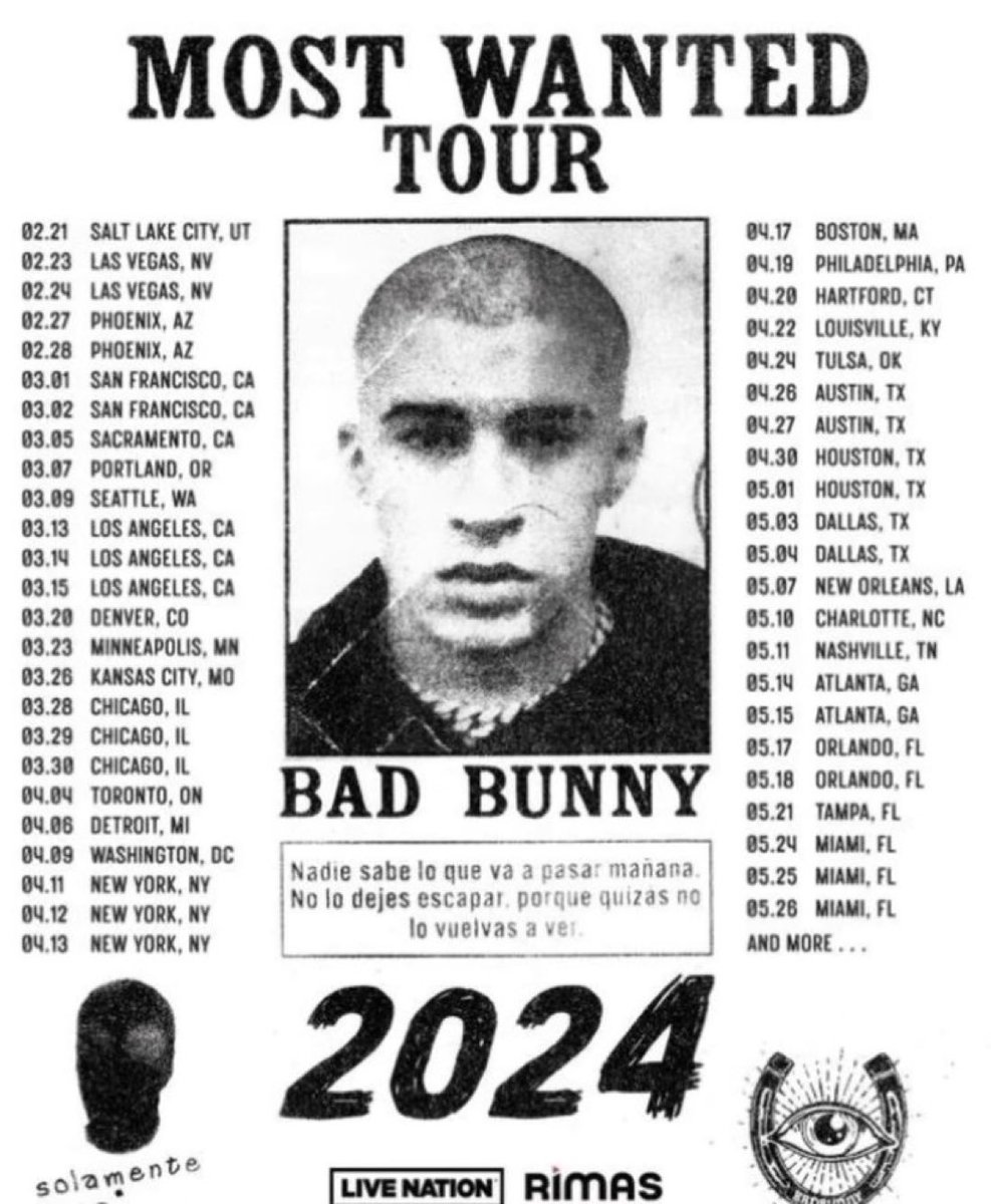 UPDATE: Bad Bunny announces new tour ‘Most Wanted Tour’ starting in February 👀🔥