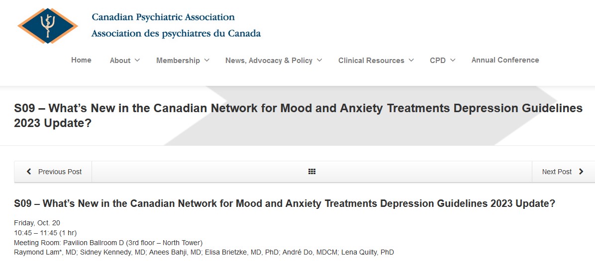 Raymond Lam 🇨🇦 🍁 🇨🇦 (@drraymondlam) on Twitter photo Join us for Sneak Peeks of the CANMAT Depression Guidelines Update 2023 tomorrow at #cpa2023 <a href="/CPA_APC/">CanPsychiatricAssoc</a> <a href="/CANMAT_org/">Canadian Network for Mood and Anxiety Treatments</a> <a href="/CANBIND/">The CAN-BIND Program</a> Join us for Sneak Peeks of the CANMAT Depression Guidelines Update 2023 tomorrow at #cpa2023 <a href="/CPA_APC/">CanPsychiatricAssoc</a> <a href="/CANMAT_org/">Canadian Network for Mood and Anxiety Treatments</a> <a href="/CANBIND/">The CAN-BIND Program</a>
