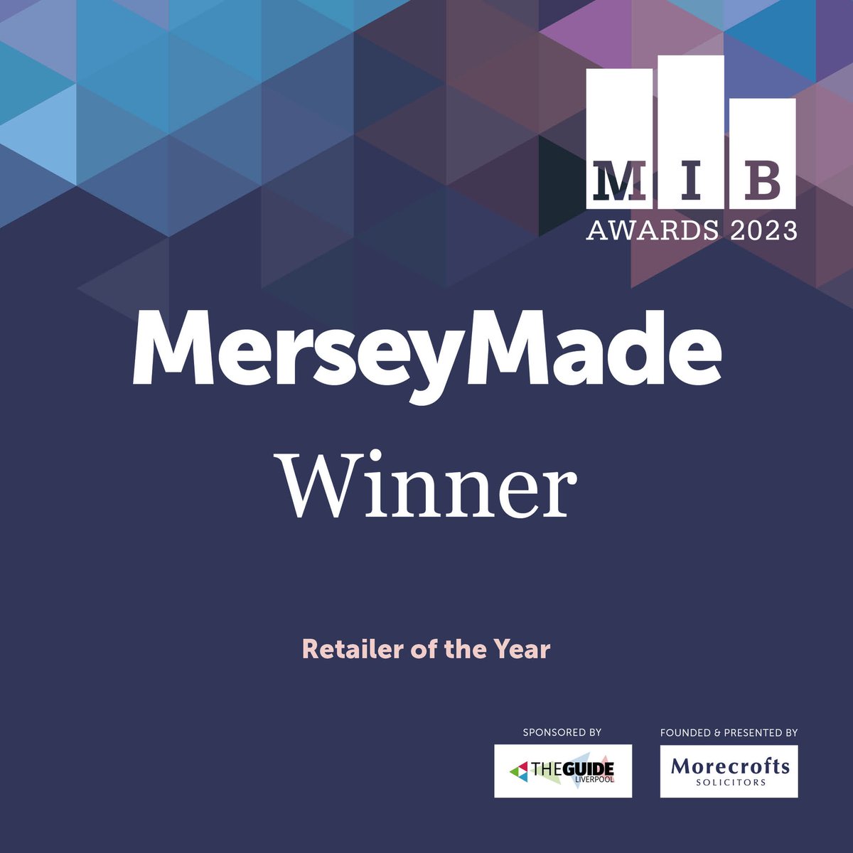The Retailer of the Year at the 2023 MIB Awards is @Merseymadeuk – winners in this category for the second year running.  A tremendous well done to Merseymade for creating a unique creative hub for local makers. #MIB23 #MIBWinners