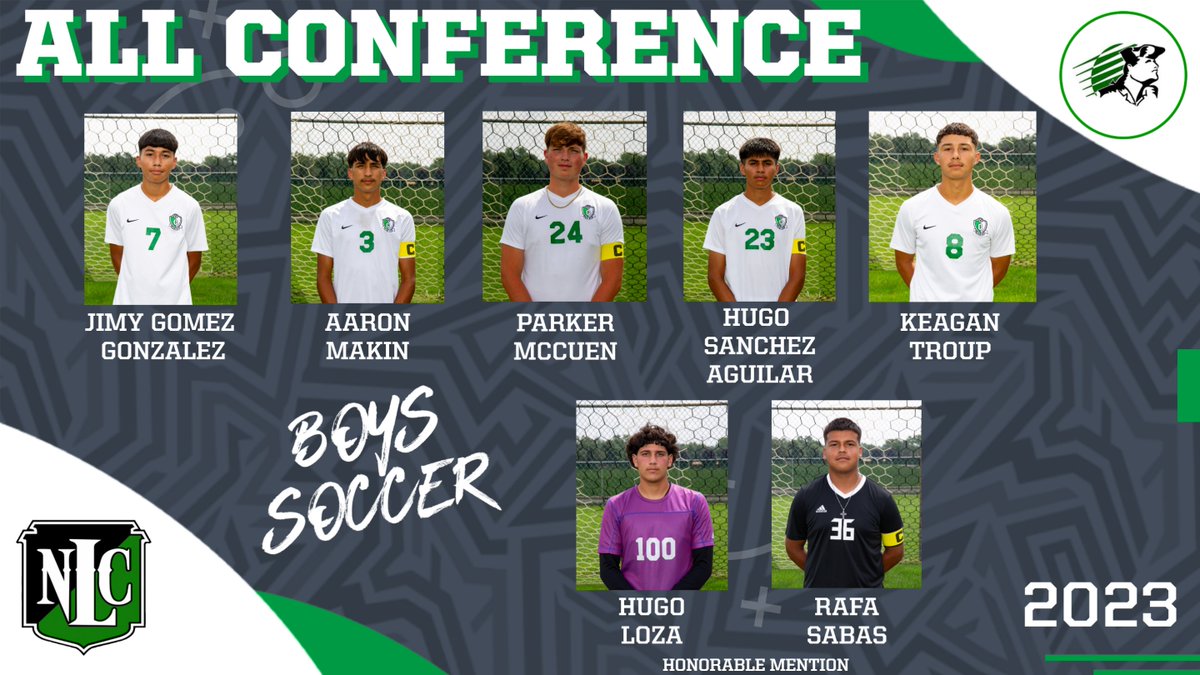cminutemen's tweet photo. Congratulations to Jimy Gomez Gonzalez, Aaron Makin, Parker McCuen, Hugo Sanchez Aguilar &amp; Keagan Troup for being named to the 2023 NLC Boys Soccer All-Conference Team. Hugo Loza and Rafa Sabas were named Honorable Mention. Full details here: https://t.co/Sck356xyfY https://t.co/SYKz4Mj4Vc