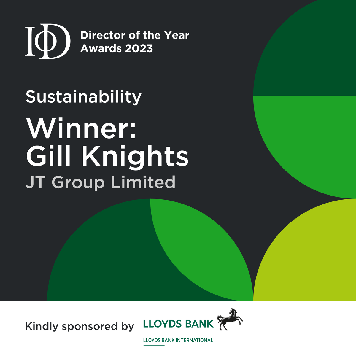 iodjersey's tweet photo. This year’s Sustainability Director of the Year winner is…
Sponsored by Lloyds Bank International
#DOTYA23 https://t.co/gmfdR8yRr2