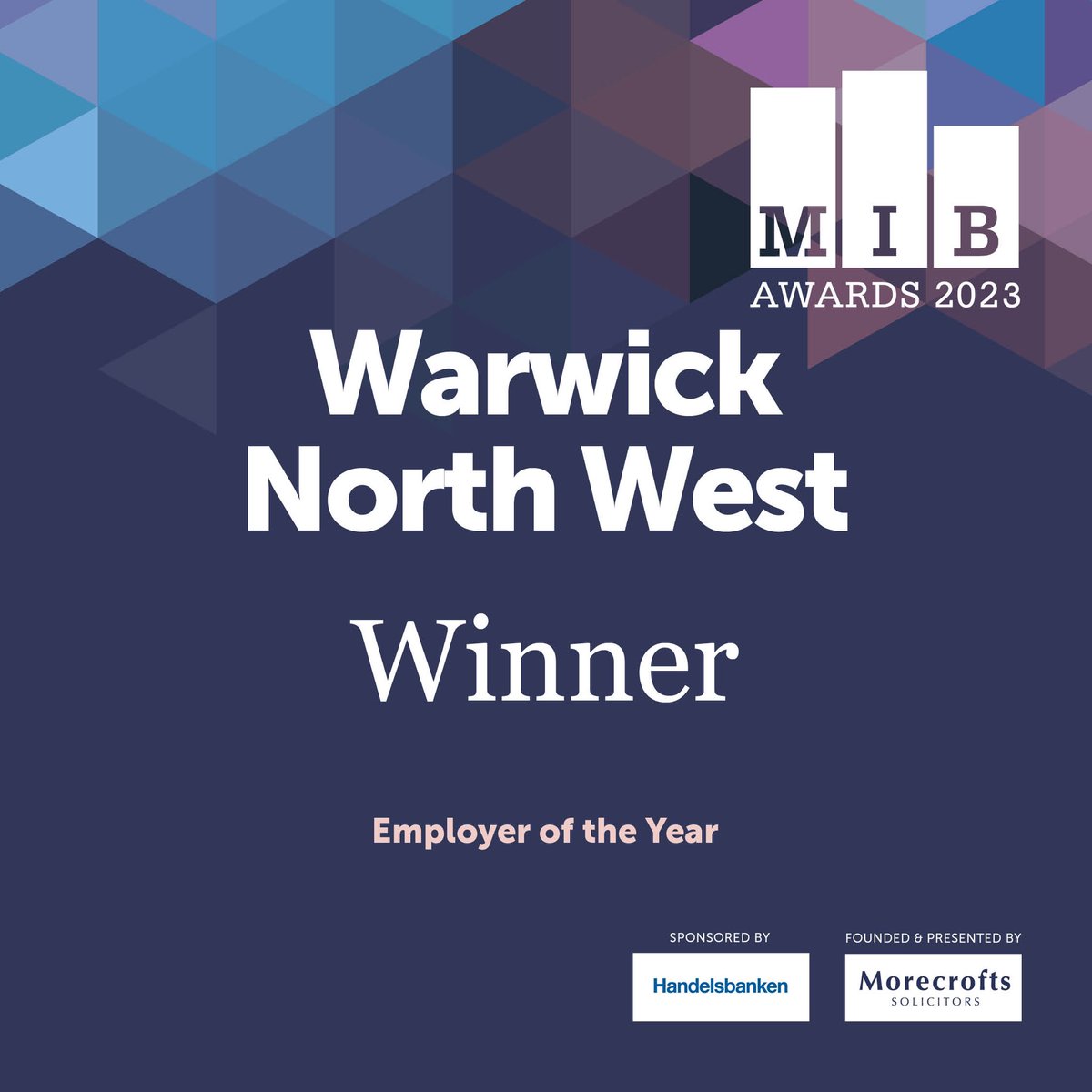And @WarwickNW, the Bootle-based trade supplier of windows, doors and roof lanterns, is the proud winner of this year’s Employer of the Year Award!
 
#MIB23 #MIBWinners