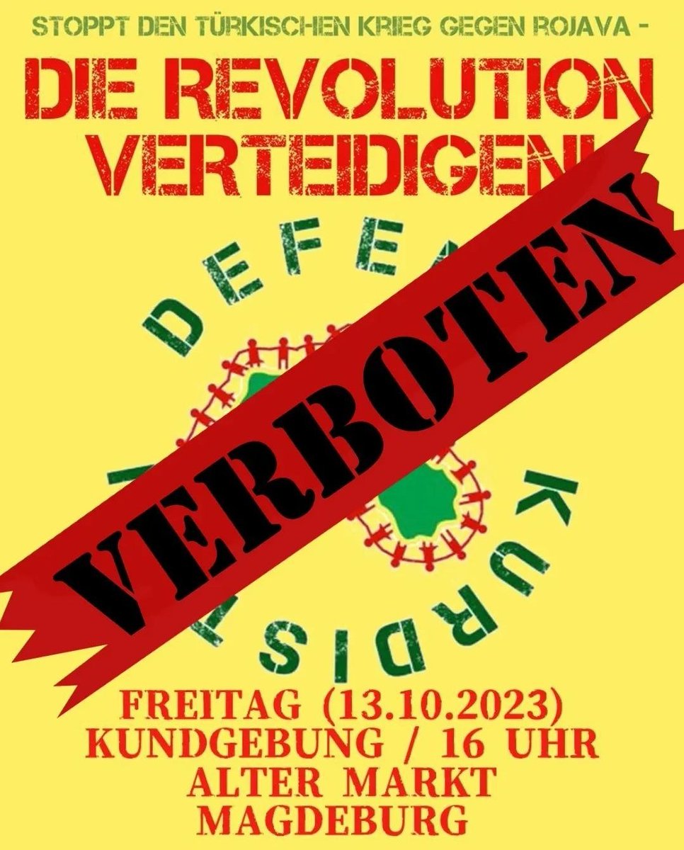 KeremSchamberg's tweet image. Ihr wollt wissen, zu was dieses ständige Schreien nach staatlichen Verboten und Verfolgung dieser Tage in diesem Land führt? Es führt dazu, dass auch Demonstrationen in Solidarität mit Rojava und gegen den türkischen Angriff untersagt werden. 
Warum?
⏬️