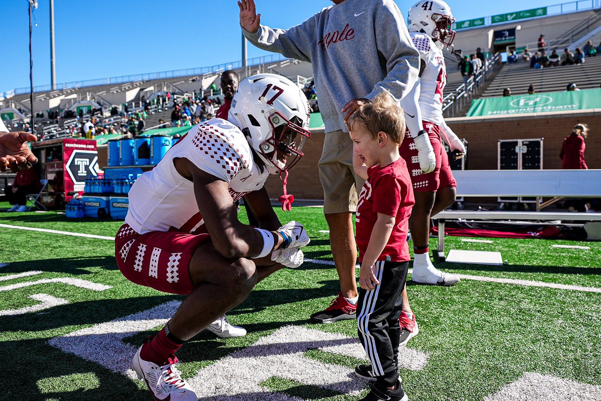 Set a good example… you never know who is looking up to you! @JohnAda20195092 @Temple_FB #TempleTUFF