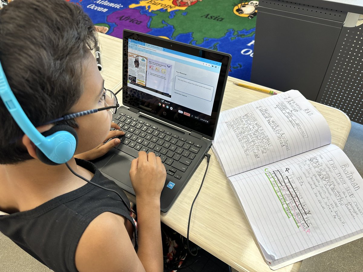 ARodriguez_FSES's tweet photo. L♥️VE watching these 3rd graders become strong and confident writers! It’s only October, and they can restate, answer, and cite text evidence…..and they’re learning to type those responses proficiently too! 🤩🤩 https://t.co/OzOQG3geHc