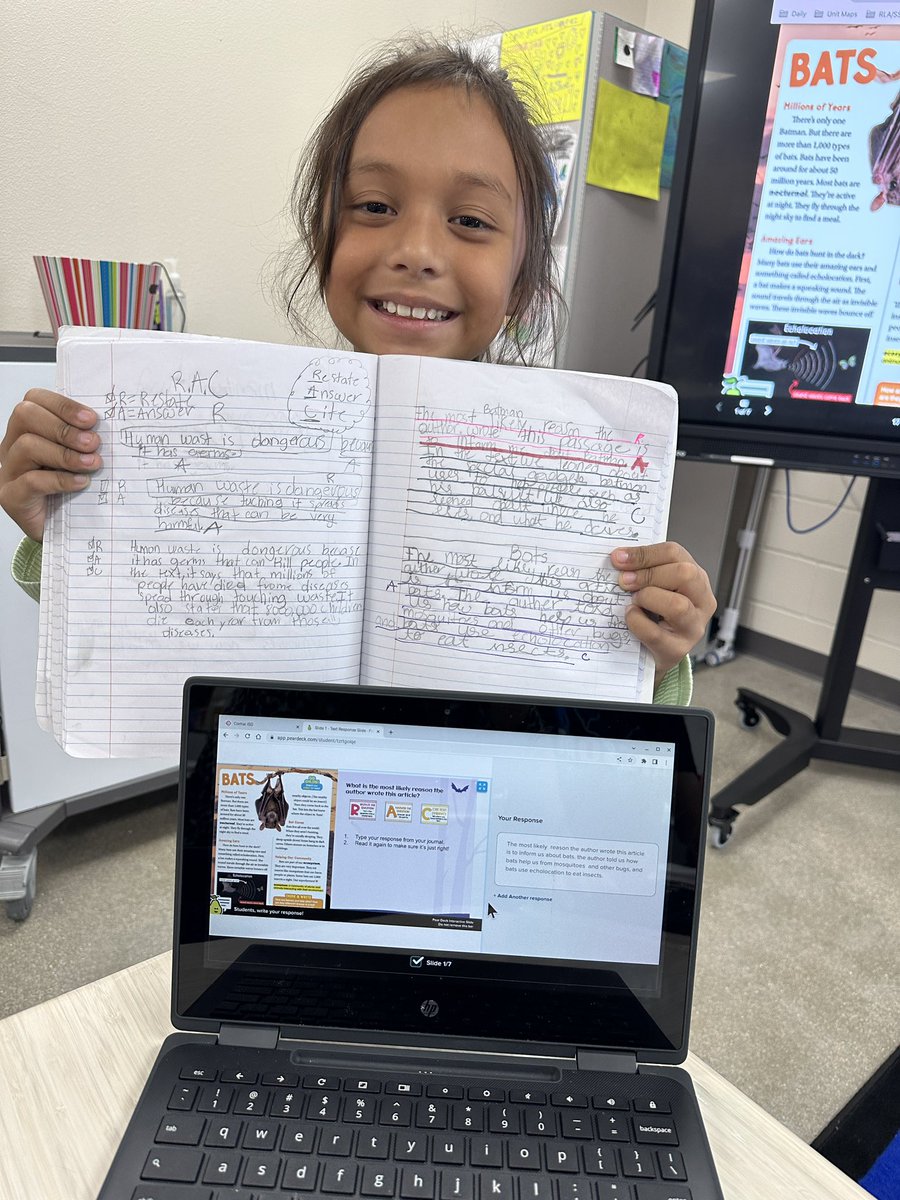 ARodriguez_FSES's tweet photo. L♥️VE watching these 3rd graders become strong and confident writers! It’s only October, and they can restate, answer, and cite text evidence…..and they’re learning to type those responses proficiently too! 🤩🤩 https://t.co/OzOQG3geHc
