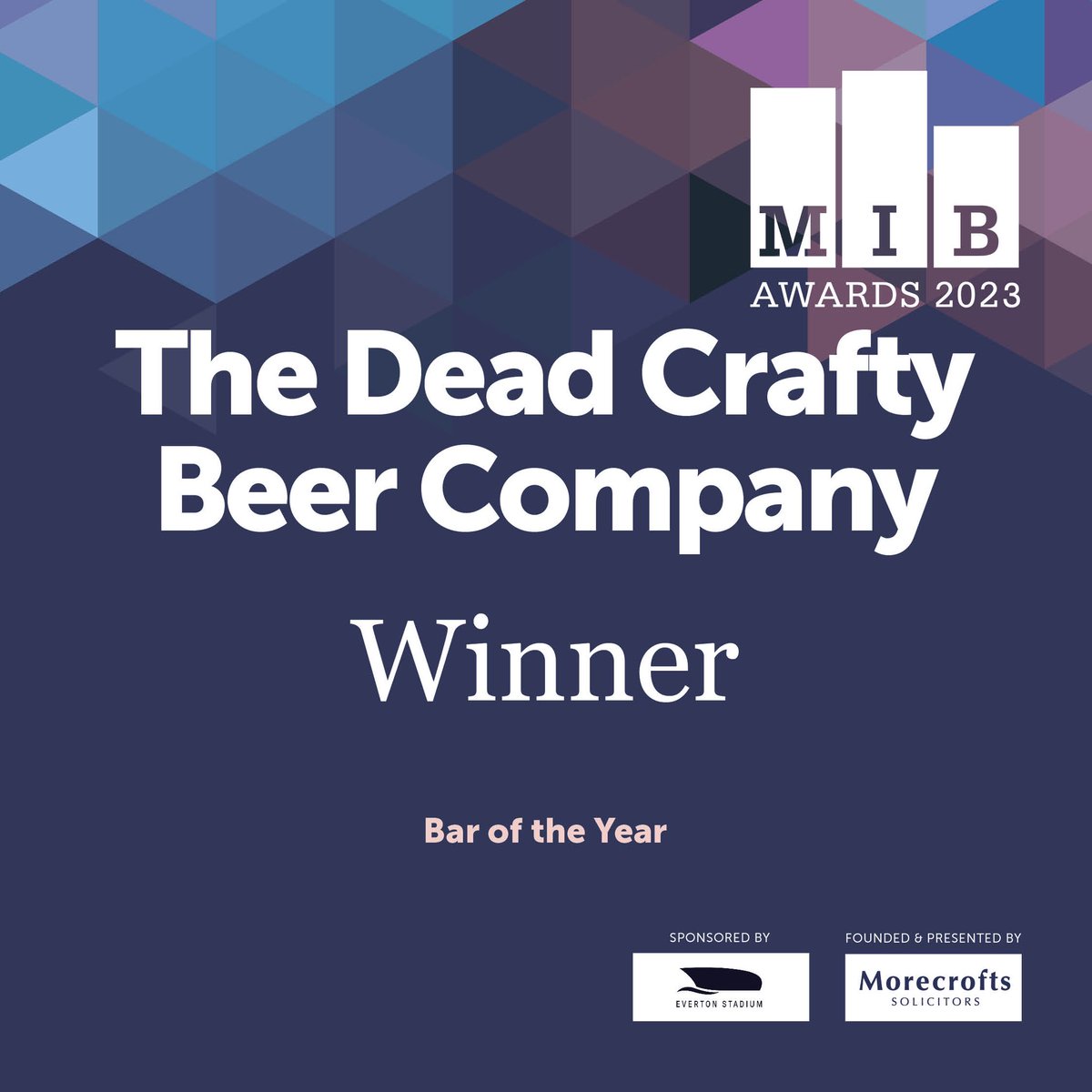 Specialist craft beer bar and bottle shop, The @DeadCraftyBeer is the proud winner of this year’s Bar of the Year Award 2023! Congratulations! Let’s raise a glass to them!