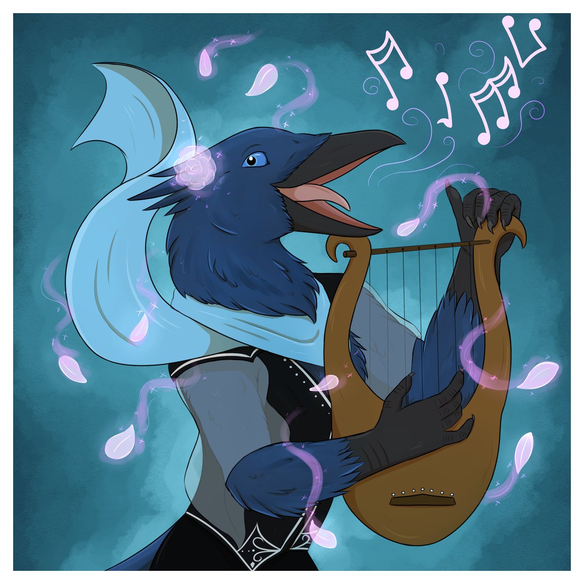 First proper session playing my bard Piper with the wonderful <a href="/DragonYogoloth/">Yogoloth</a> as dm! Oh my god I had a BLAST! So happy to be back at the table as a player instead of DM and so lucky to have such an awesome group at my side ^^ haaaaappy nerd! 🧡🎲