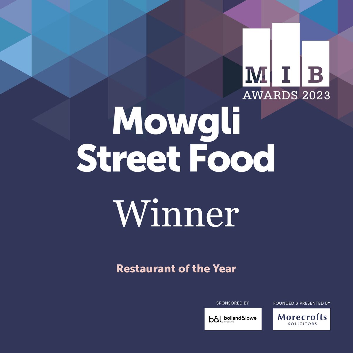 We’re thrilled to announce that @MowgliStFood is the winner of this year's Restaurant of the Year Award 2023.  It’s always a hotly contested category too! Well done to Mowgli!   #MIB23 #MIBWinners