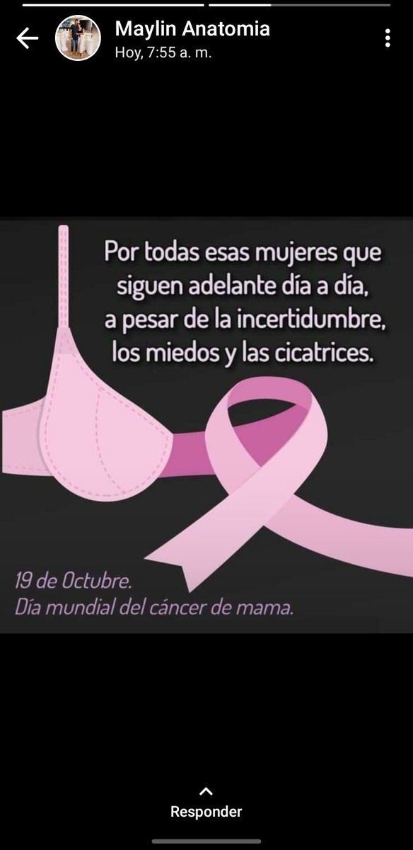 DayaniResco's tweet photo. Desde la Universidad de Ciencias Médicas de Matanzas recordamos hoy 19 de octubre Día Mundial de la lucha contra el Cáncer de Mama🙌🏻

@FeuMtz @ucmm_rector @FeuCuba #feu_ucmmtz #matancerosenvictoria https://t.co/EAH20dkgJJ