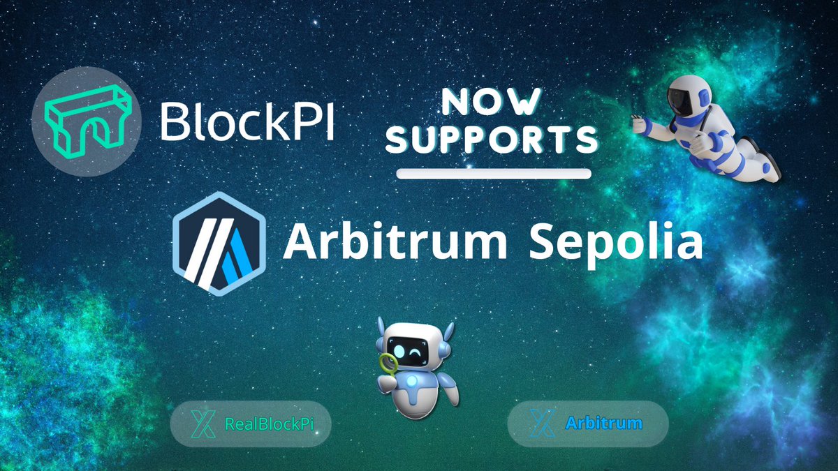 NickRotenberg's tweet image. 📌Attention @RealBlockPI 
now supports @arbitrum Sepolia 🚀

#Web3 #Arbitrum #BlockPi #Sepolia #blockchain
