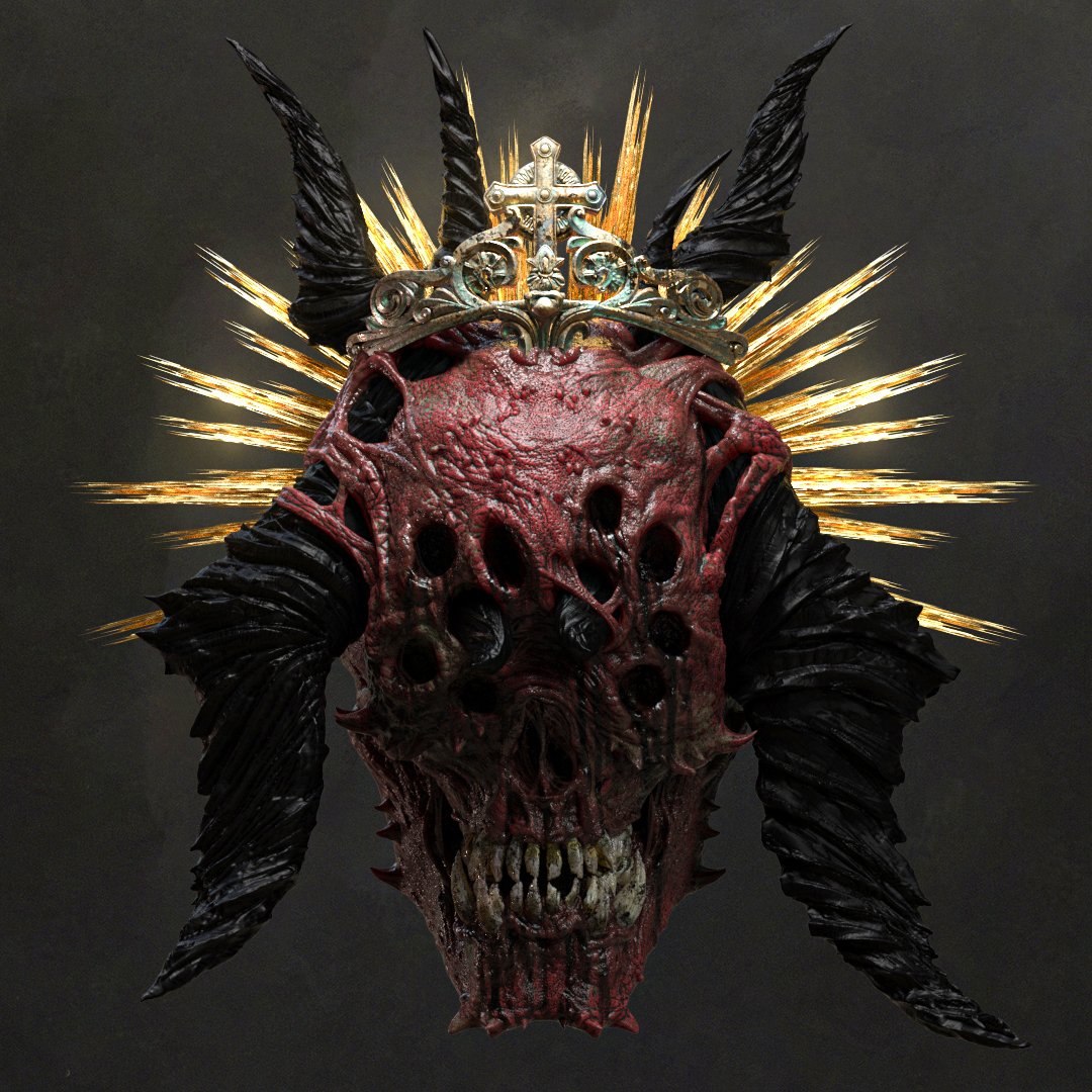 Descent into #ell, day 1.
Masks of the day:

Martyr, by <a href="/afaziill/">a  f  a  z  i  l</a>
Hell Saint, by <a href="/AndresRiosRizo/">Andres Rios</a>

Follow them, share them, the audience means a lot to the artists! And take a few seconds to discover their work right here, below this tweet 👇👇