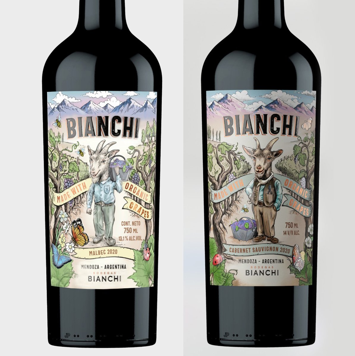 Ilustraciones para etiquetas de vino Bianchi Organic - Diseño de la etiqueta: Argency. 

#argency #bianchiorganic #vinoorganico #vinoorgánico #vinoorganicoargentino #organicwines #winepackaging #winepackagingdesign #vinoargentino #winesofargentina