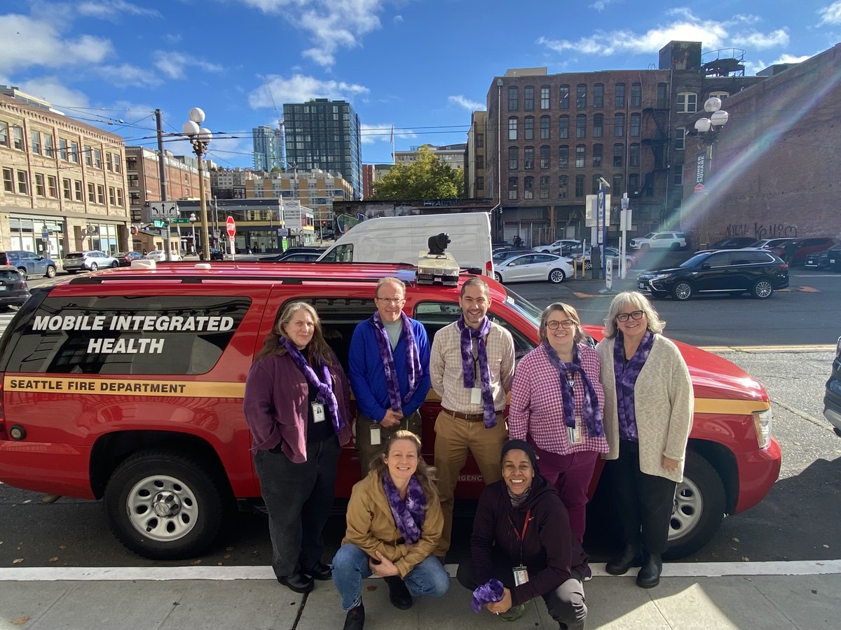 SeattleHSD's tweet photo. It’s time for a #DVAM tradition. 💜 We’re wearing purple today to show our support for domestic violence survivors and our commitment to ending abuse. #Every1KnowsSome1 #PurpleThursday https://t.co/pO1pvlPXQf