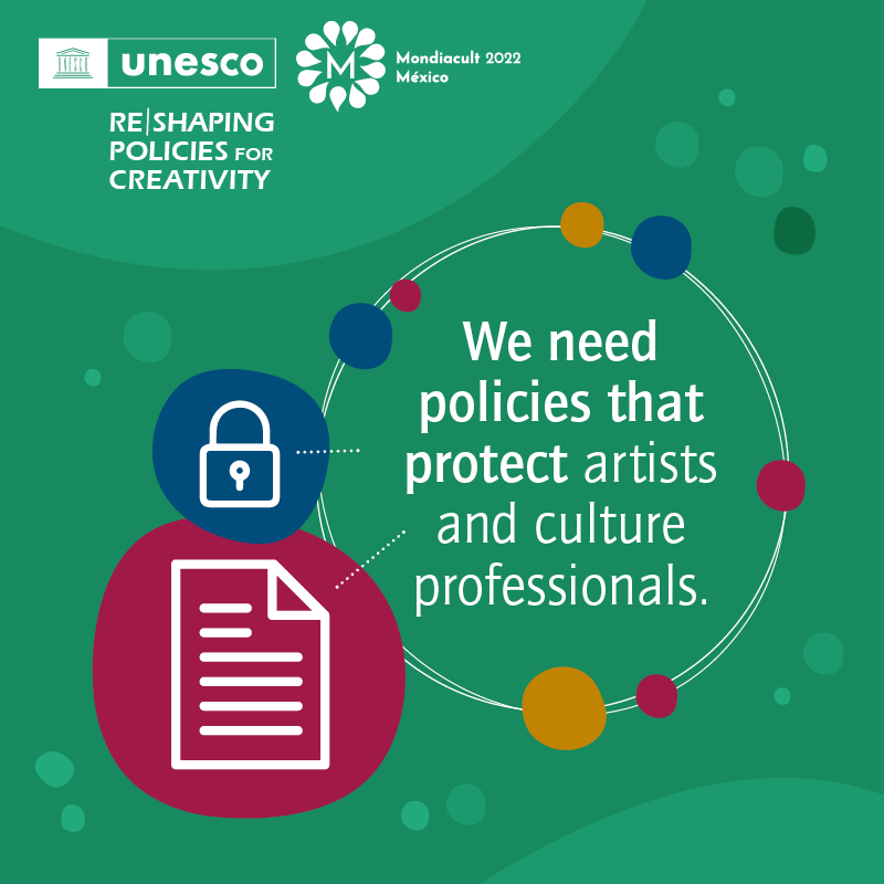 In 2020, 10 million jobs were lost in the creative industry.

It's clear: creative & cultural professionals are far too vulnerable.

It is time to #SupportCreativity and address culture as a global public good.

Our report has more: on.unesco.org/3sFZWJl