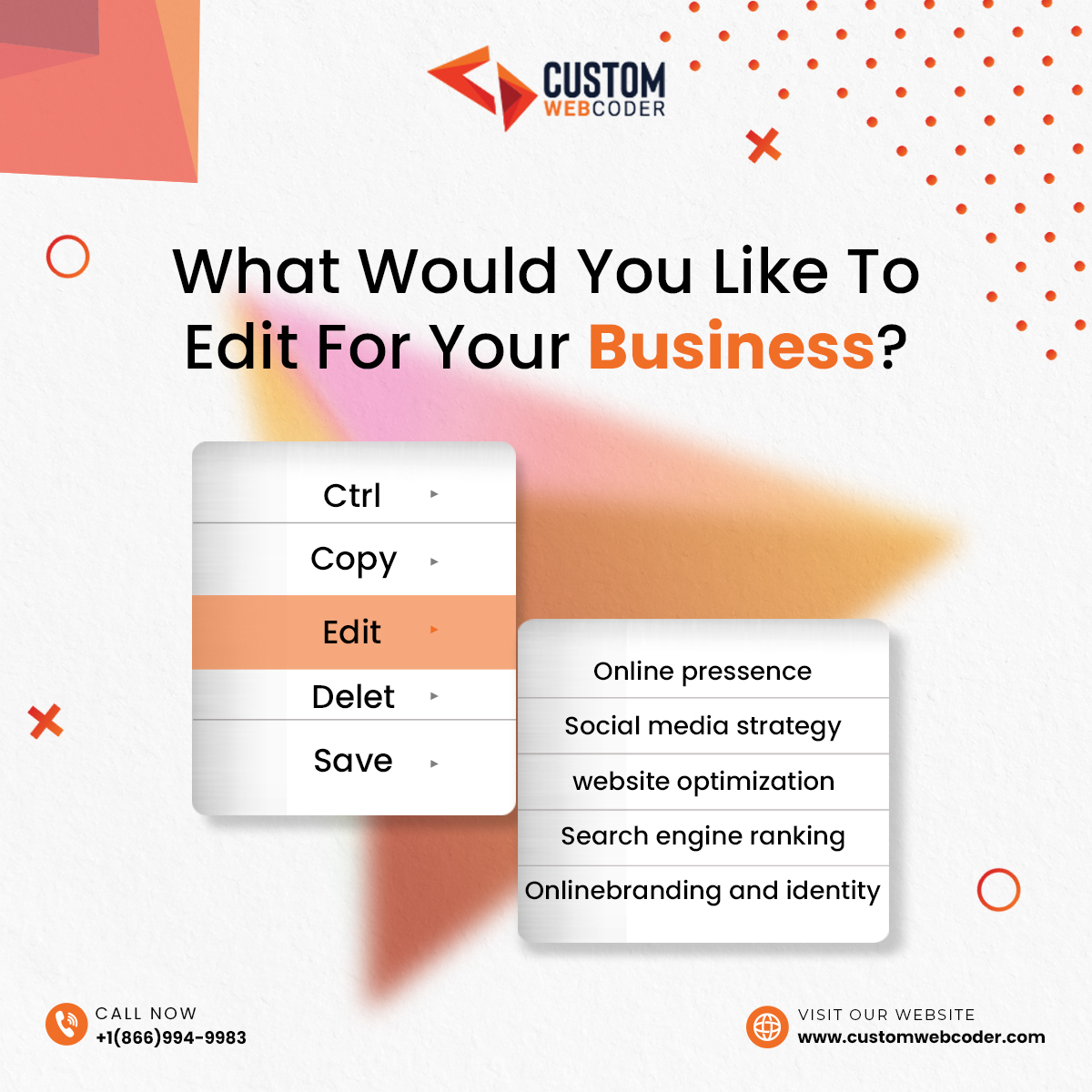 customwebcoder's tweet photo. Supercharge your business for the digital age with our comprehensive range of services. With our expertise and your vision, we'll collaborate to bring your online aspirations to life with our customized solutions. 
https://t.co/1FICyOPmHs 
#customwebcoder #WebsiteDesign #Website https://t.co/P0dmbS7uqL