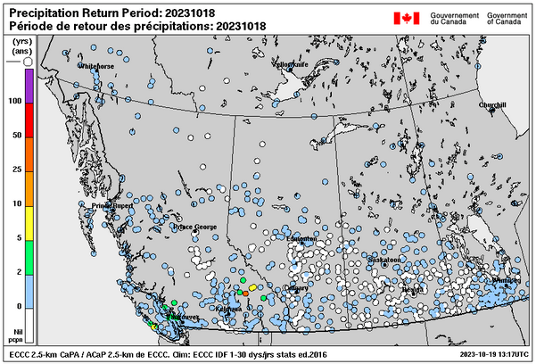 armelcastellan's tweet photo. Sorry to see this occur, but not surprised to hear of these type of impacts. The 50+mm in the West Columbia region constitutes a relatively rare event. #BCStorm #FallRain #ARImpacts https://t.co/6Zdy64UbYh