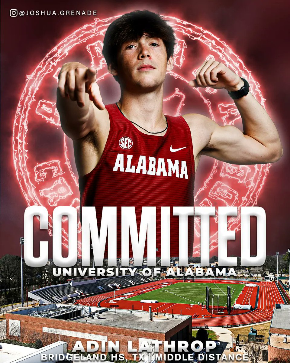 Committed <a href="/AlabamaTrack/">Alabama Track & Field</a> 
-
Thank you to Coach Water and  Coach Pingel and to all my coaches and family here in Houston for everything ❤️