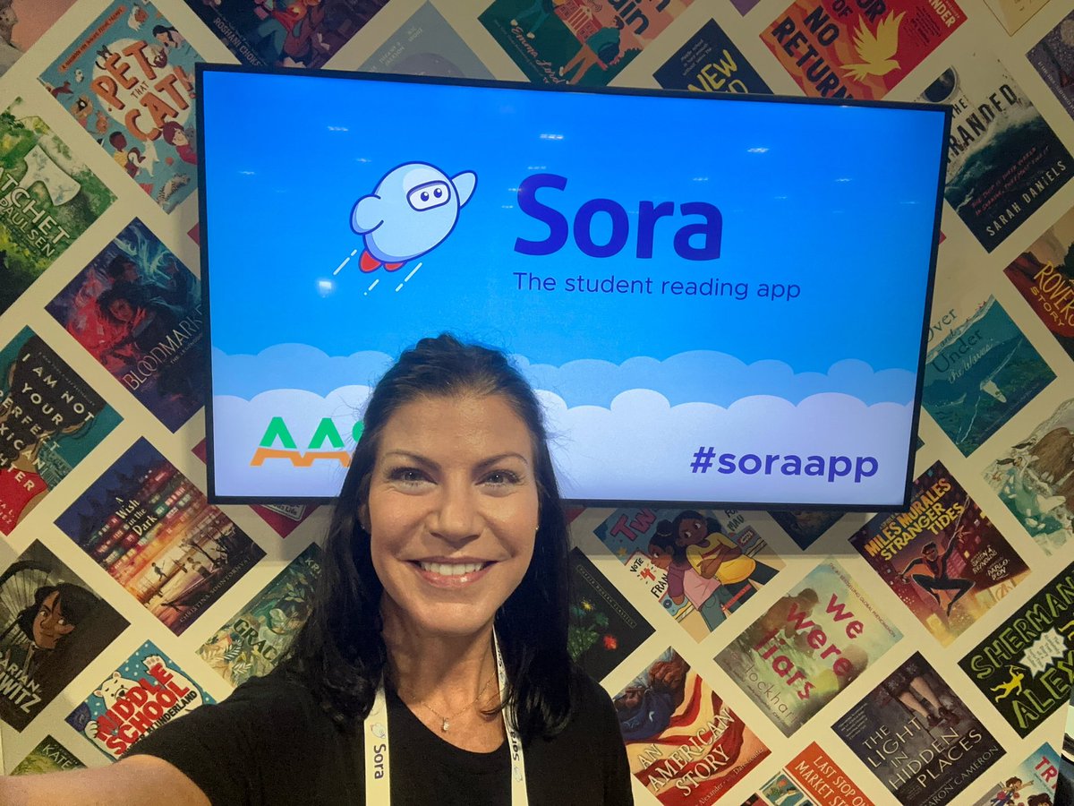 Take your #selfies with us <a href="/Sorareadingapp/">Sora, by OverDrive Education</a> <a href="/aasl/">AASL</a> 2023