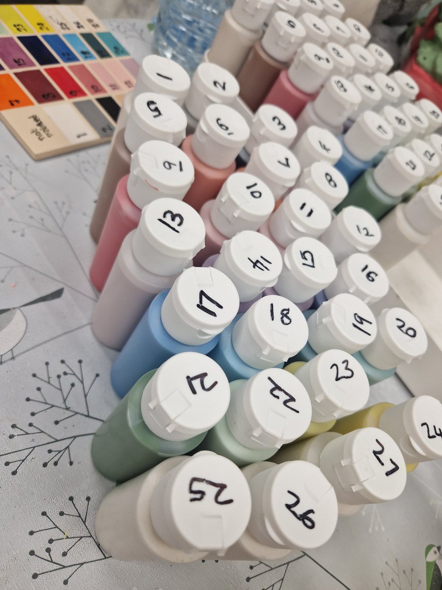 That satisfying feeling when you have filled all your colours in brand new bottles.