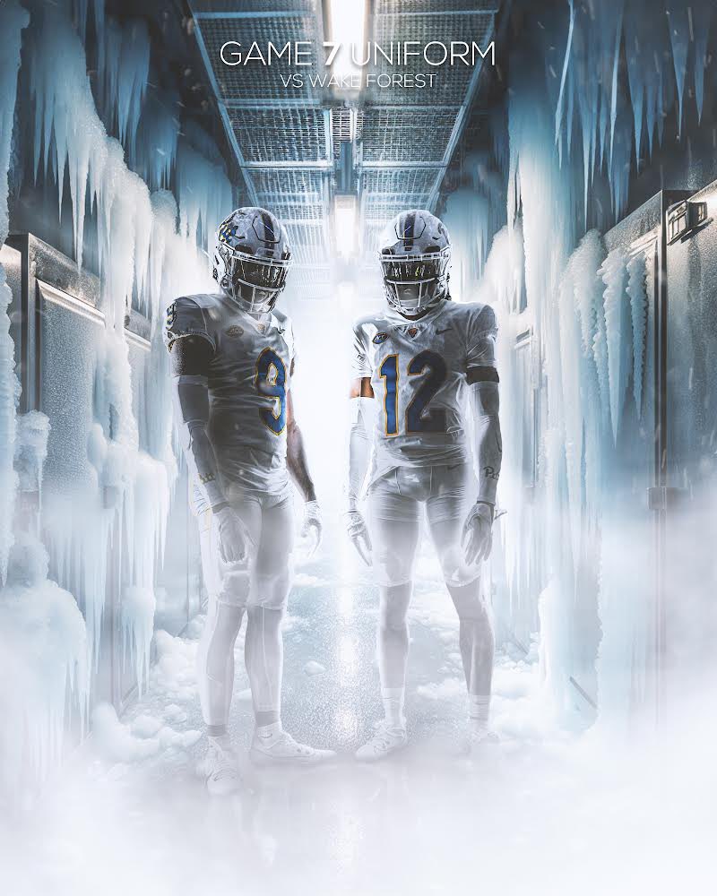 Pitt_FB's tweet photo. Winter is Coming 🥶

Game 7 Uniform ⚪️⚪️⚪️

#H2P » #BAM » #WeNotMe https://t.co/of5oyS9jWu