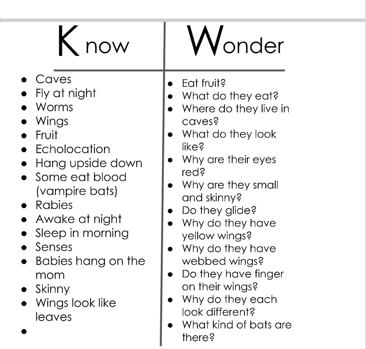 Used our vertical learning spaces from @thinkingclssrms to start our bat inquiry. They know &amp; wonder so much! Then I showed images &amp; they added to their ideas. If you have not looked into this book, you are missing out. Amazing thinking in all content areas &amp; so much engagement!