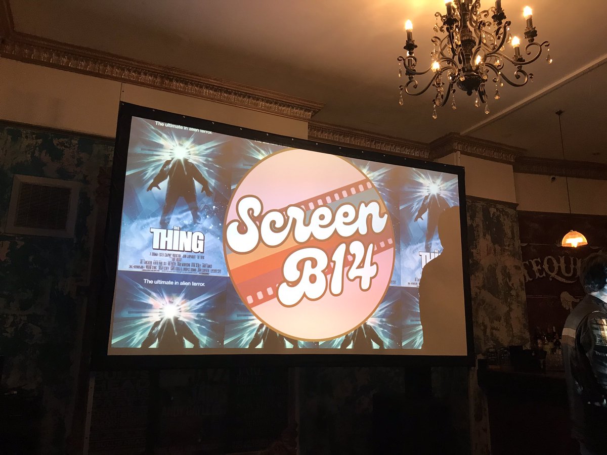 mattbruce007's tweet photo. A great evening of community cinema with @ScreenB14 watching John Carpenter’s “The Thing” at The Cuban Embassy, Moseley 😱 #screenb14 #thething #moseley #johncarpenter #horrormovie #communitycinema https://t.co/tOnuGaI7Ob