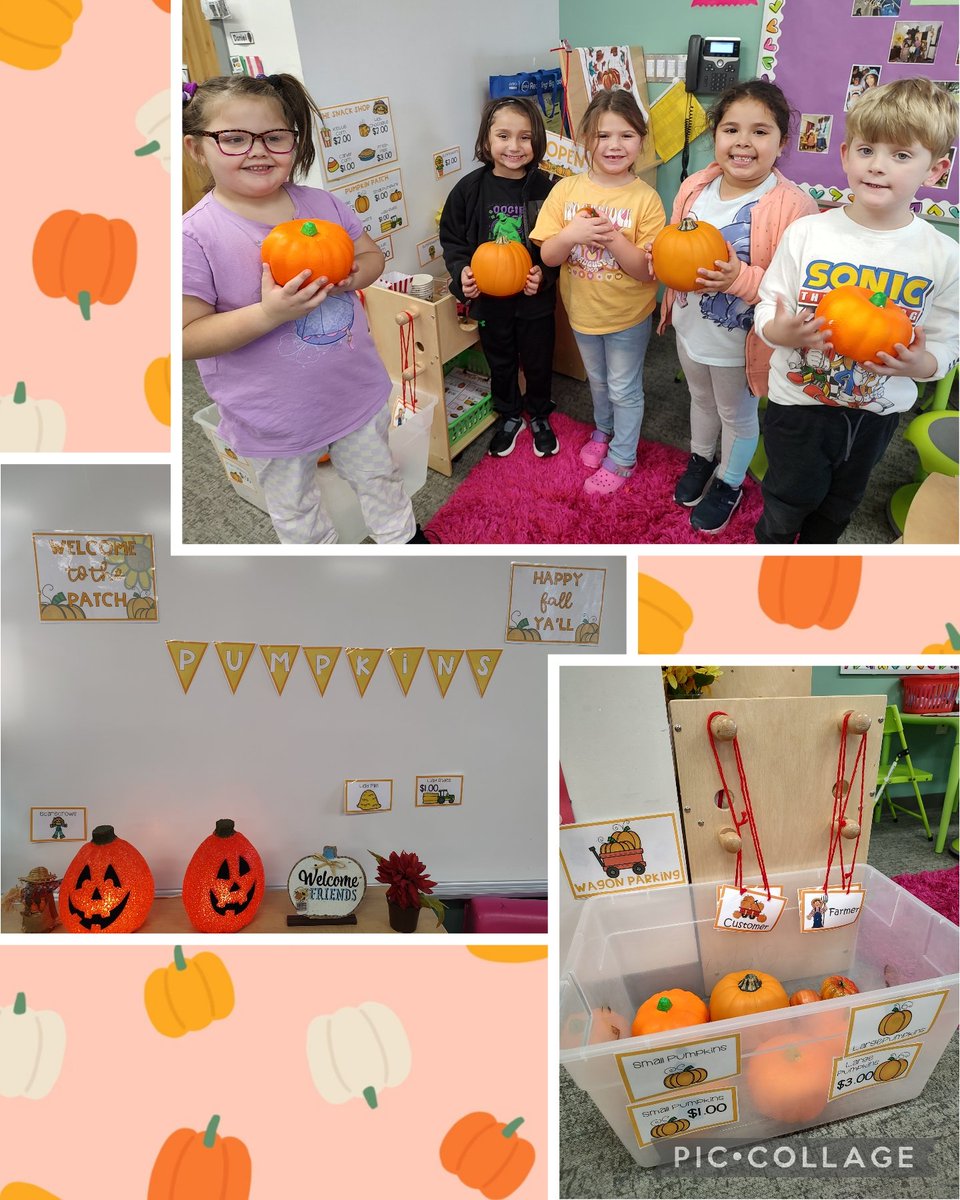 andreabcoker's tweet photo. The students helped set up a pumpkin farm in our Dramatic Play center today! So much fun! 🚜🌻🍁🎃👩🌾👨🌾 #makelearningfun #BCPSkinder @ColgateES https://t.co/hxSXH9y6KO